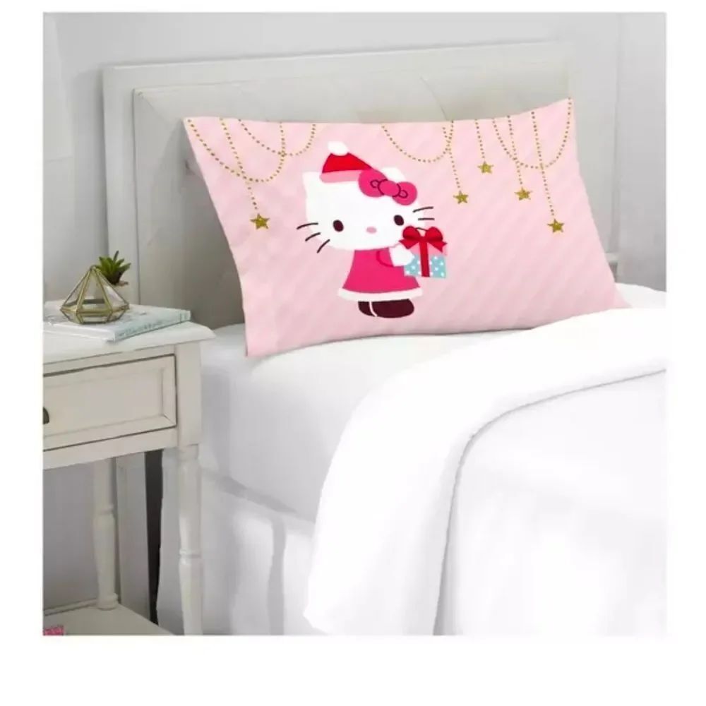 Hello Kitty Christmas Satin Reversible Pillowcase NIB